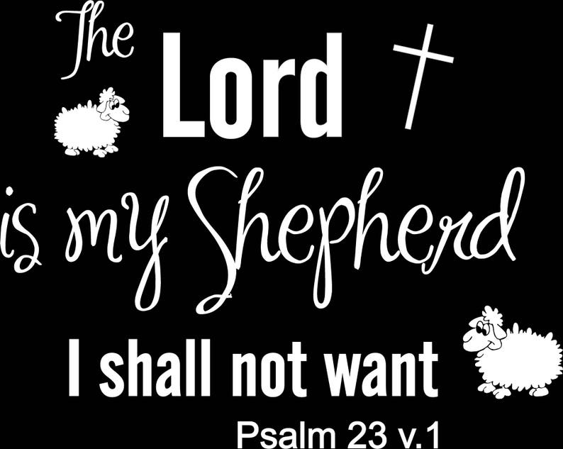 Psalm 23 NIV Christian Bible Verse Quote The Lord is my | Etsy