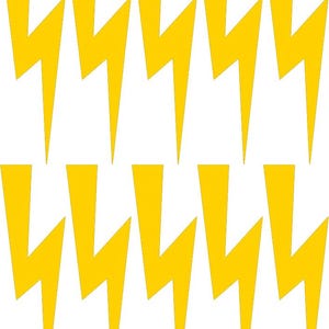 20 x Vinyl Blitz, Aufkleber in Blitzform. Kartenherstellung, Basteln, Wand, Fenster, Spiegel, Möbel, Autodekor, Gewitter