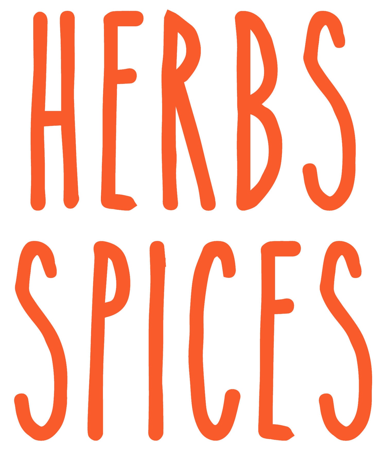 Herbs and Spices Vinyl Sticker Decal Labels for Jars Etsy