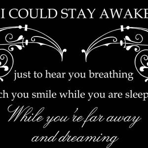 Aerosmith, Breathing, Song Lyrics Quote. Armageddon Film Matt Vinyl