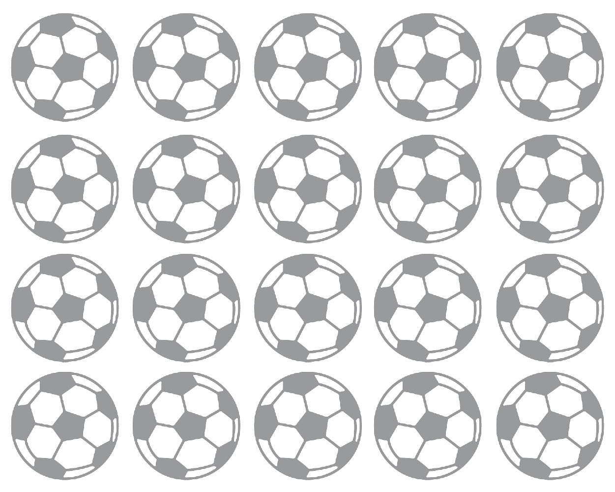 Foglio A4 Adesivi A Forma Di Pallone Da Calcio - 1 Foglio - Adesivi Sagomati Per Superfici Lisce