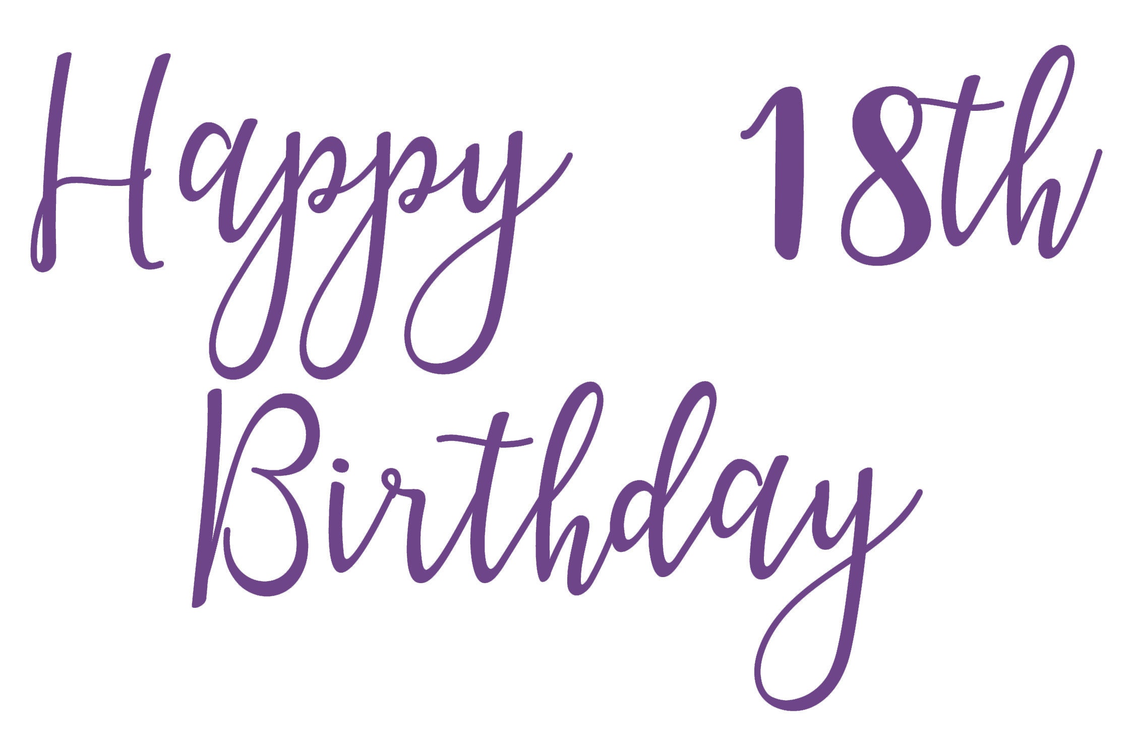 Happy 18th Birthday Vinyl Sticker Decal Labels for Glasses | Etsy