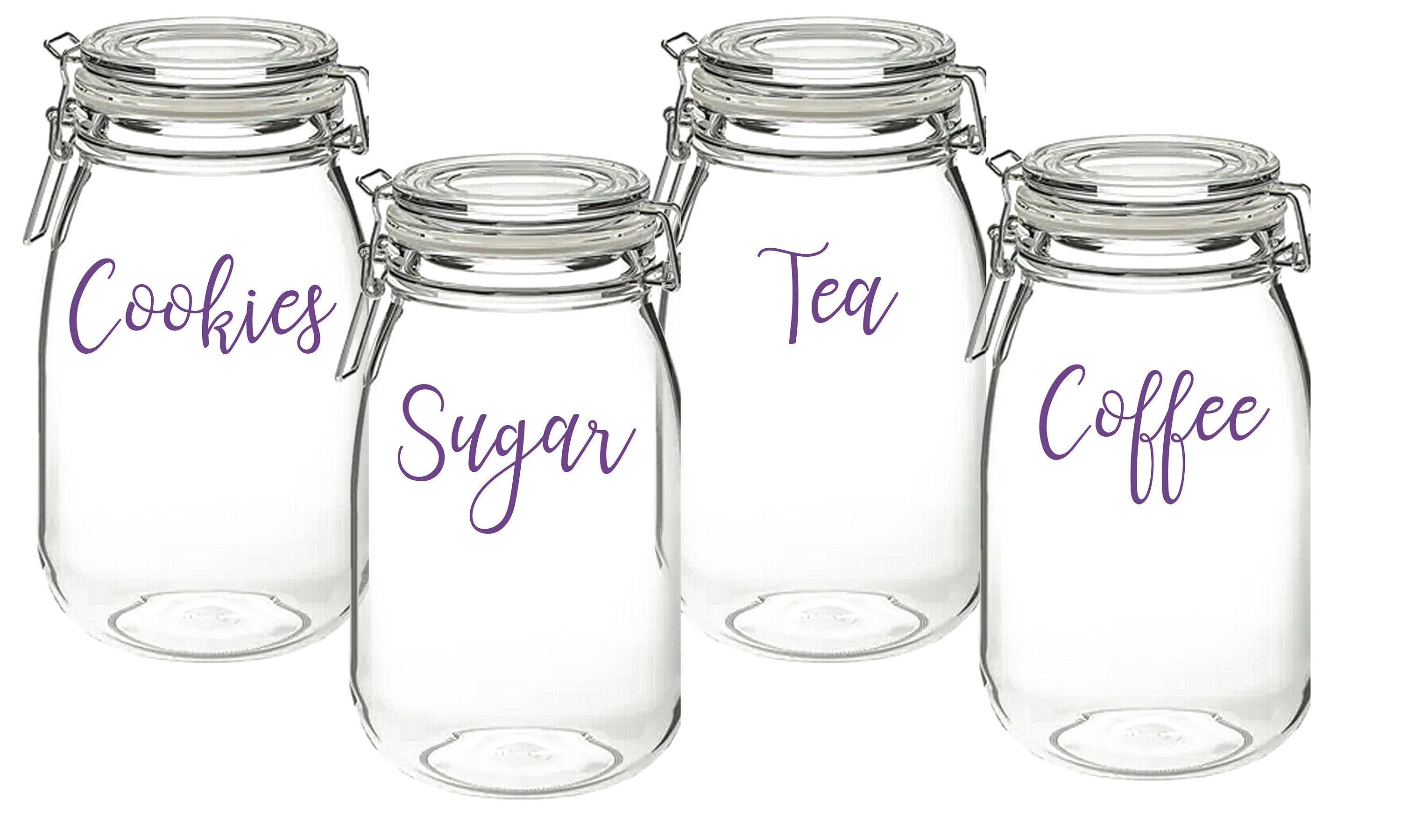 Cupboard Organisation Coffee Tea Kitchen Sugar Cookies Vinyl Sticker Decal Labels for Jars Containers Pantry 