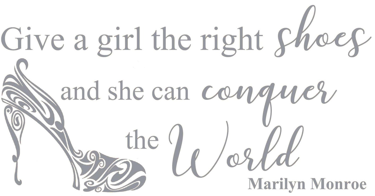 Give a Girl the Right Shoes Quote Marilyn Monroe Matt Vinyl Etsy