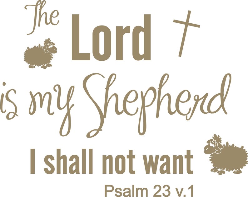 Psalm 23 NIV Christian Bible Verse Quote The Lord is my Etsy