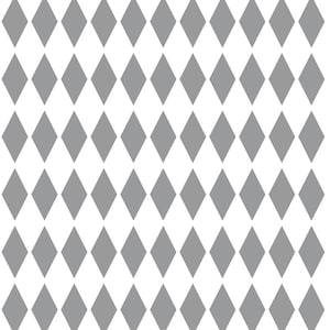 May include: A repeating pattern of grey diamonds on a white background.