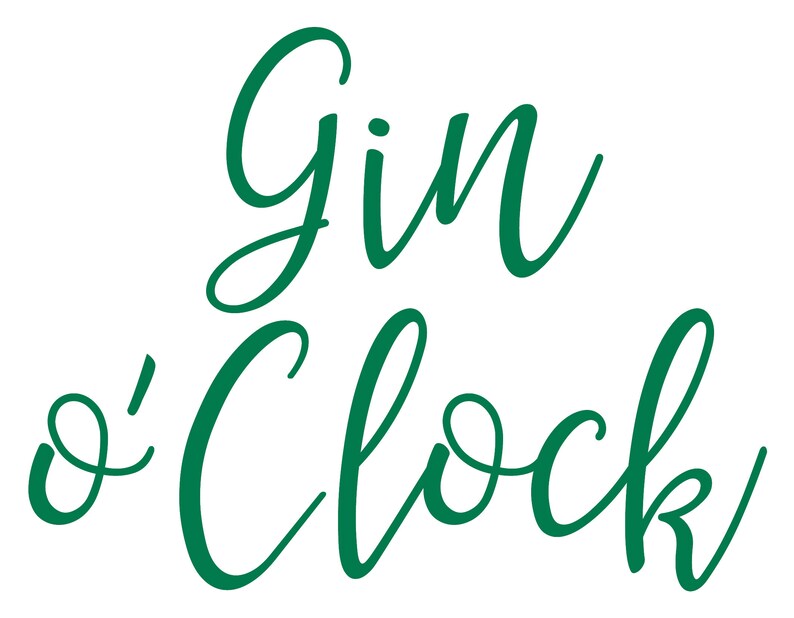 Gin O'clock Vinyl Sticker Decal Labels for Glasses Etsy