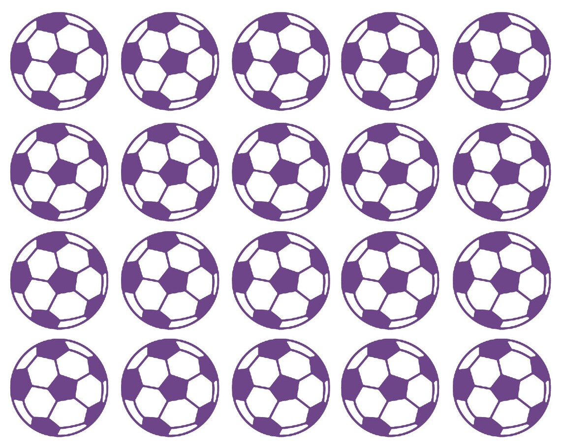 20 x Vinyl Football Shaped stickers. Cardmaking Scrapbooking Etsy