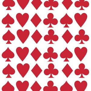 Adesivi in vinile per carte da gioco piccole, decalcomanie, trasferimenti. Finestra, specchio, auto. Artigianato, parete, specchio, finestra Cuori Quadri Fiori Picche