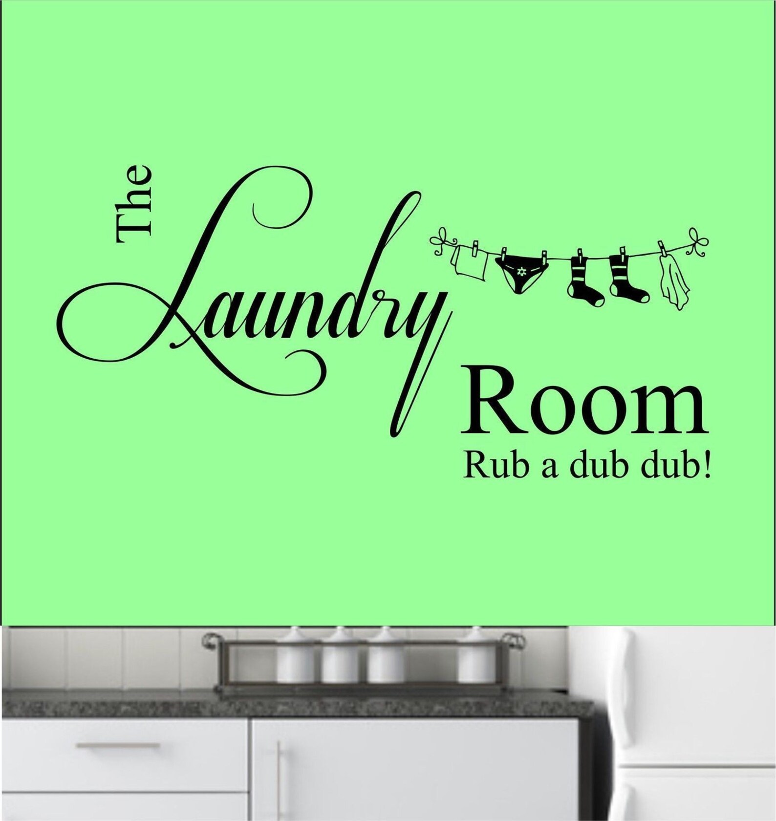 The Laundry Room Matt Vinyl Wall Art Sticker Decal Mural. Etsy UK