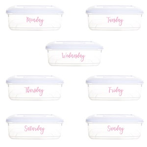 7 jours par semaine - Étiquettes de transfert en vinyle pour la maison, la cuisine, le bureau, l&#39;école, le grenier, le garage, les boîtes de rangement et les conteneurs