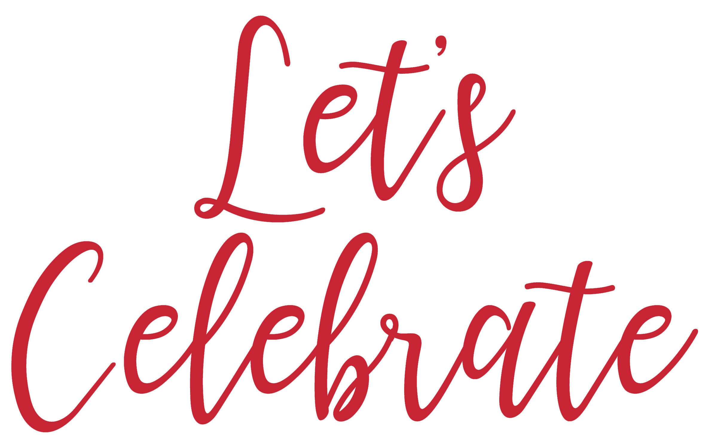 Let's Celebrate - Vinyl Sticker Decal Transfer Label for Glasses, Mugs ...