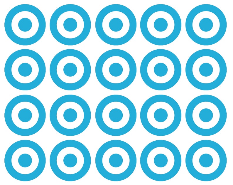 20 X Vinyl Target Bullseye Wall Art Stickers Mural Decal. Etsy