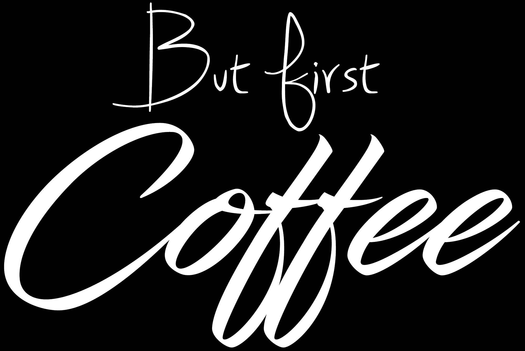 Maar eerst Koffie Citaat Vinyl Wall Art Sticker Sticker Etsy