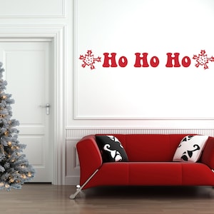 Ho Ho Ho, Santa Christmas Quote - Vinyl Wall Art Sticker Decal Mural. Home, Wall Decor, Mirror, Window Decoration. Father Christmas