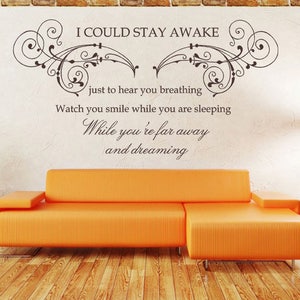 Aerosmith, Breathing, Song Lyrics Quote. Armageddon Film - Matt Vinyl Wall Art Sticker Decal Mural. Home, Wall Decor. Love Quote