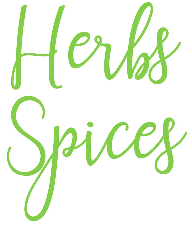 Herbs and Spices Vinyl Sticker Decal Labels for Jars Etsy