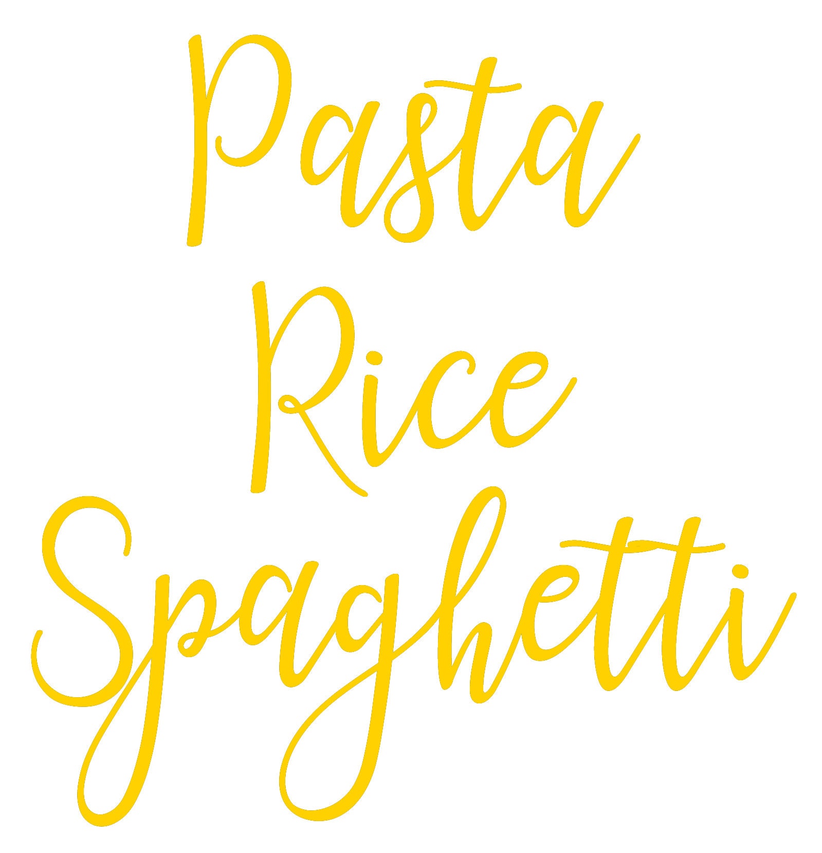 Pasta, Rice, Spaghetti - Vinyl Sticker Decal Transfer Labels for Jars ...
