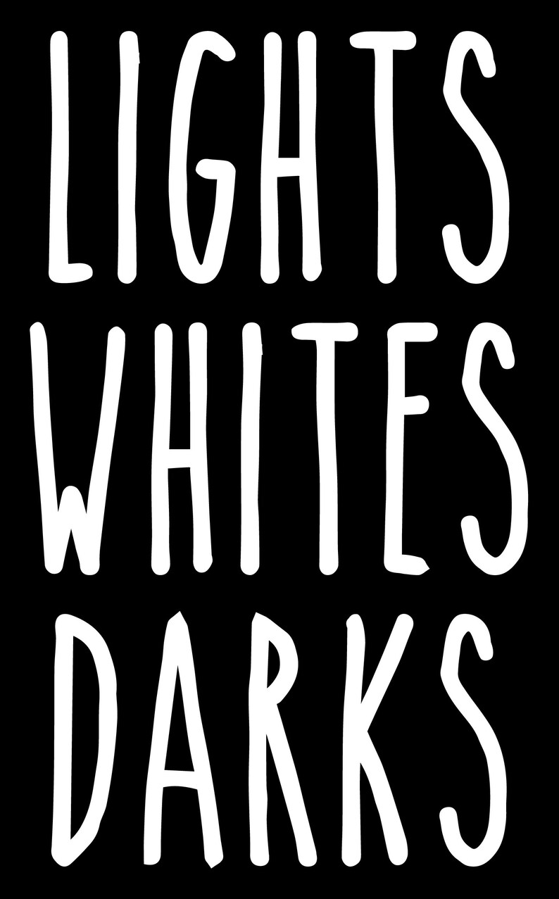 Lights Whites & Darks Vinyl Sticker Decal Labels for Laundry Etsy
