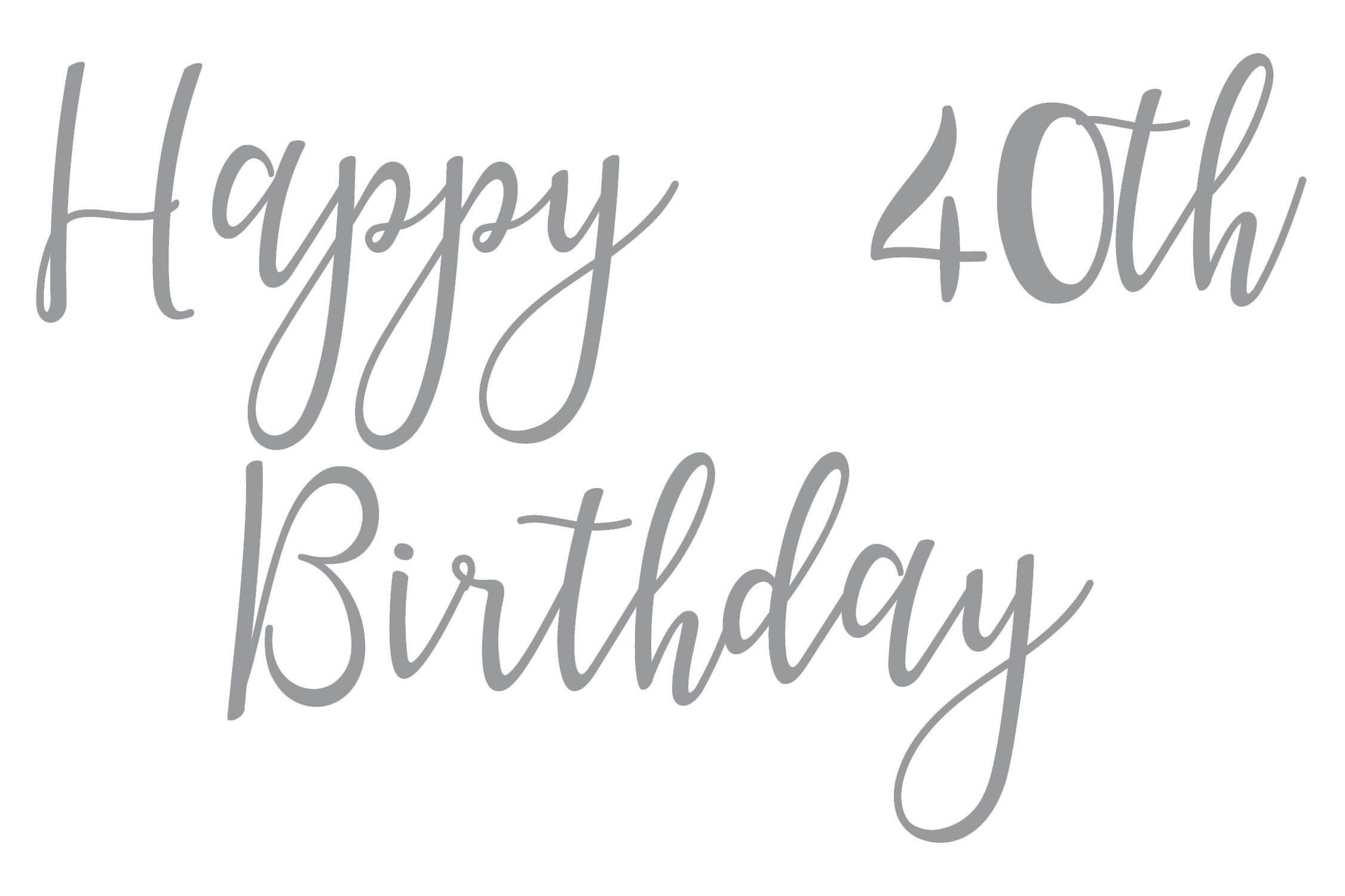 Happy 40th Birthday Vinyl Sticker Decal Labels for Glasses | Etsy