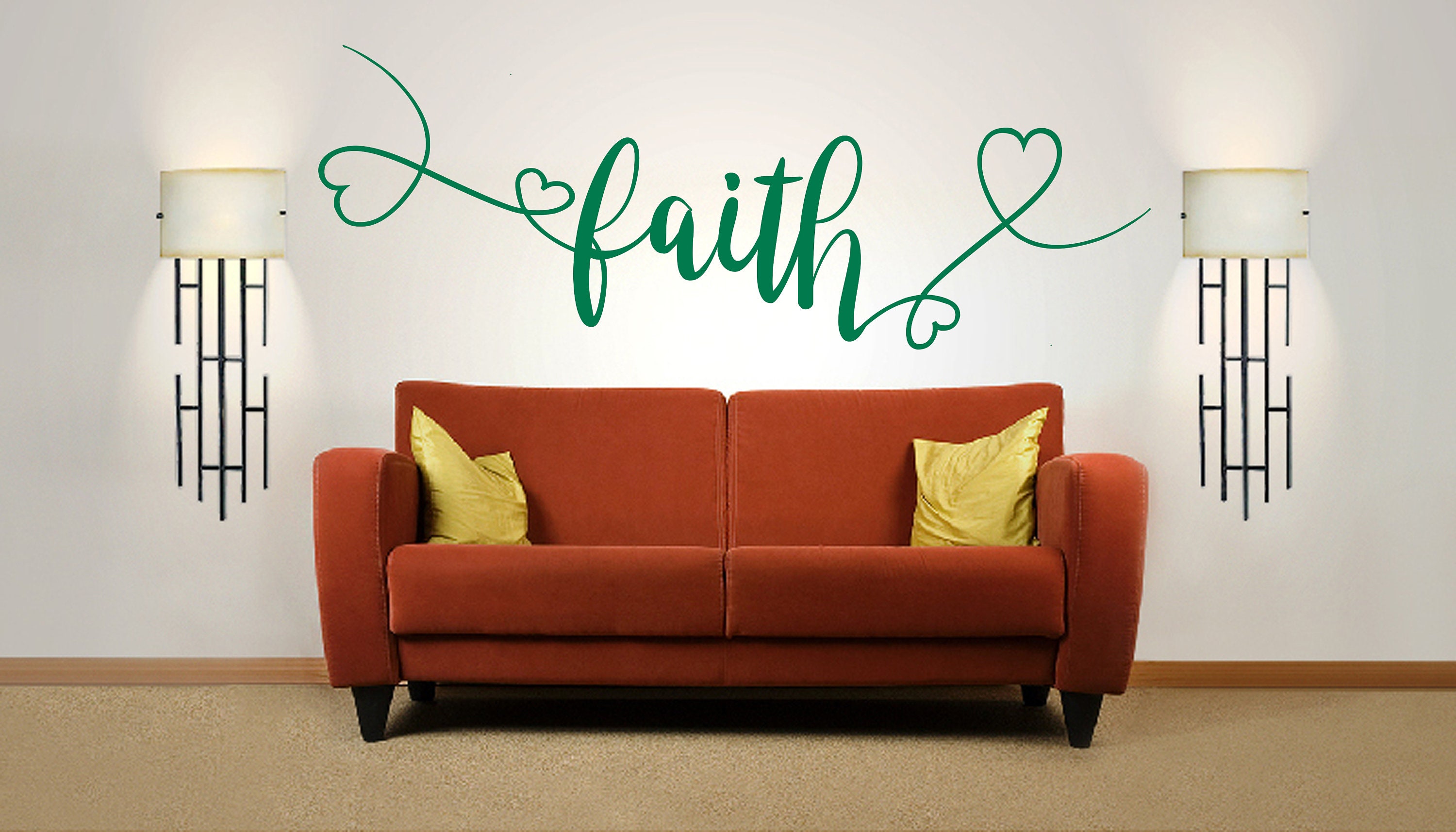 Faith Quote Vinyl Wall Art Sticker Decal Mural Bedroom Etsy