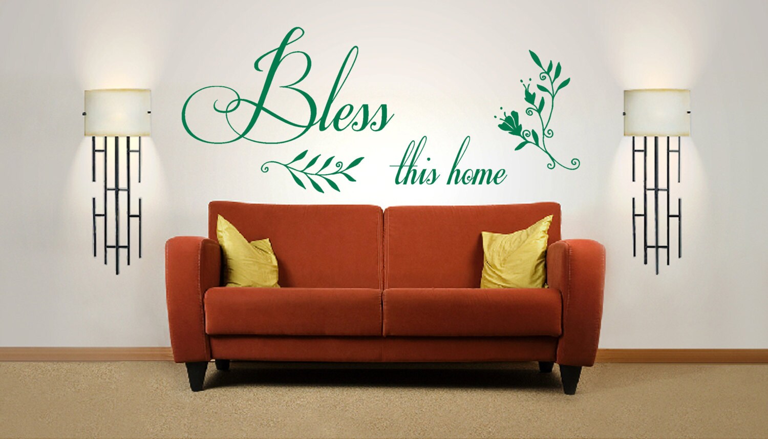 Bless this Home Quote Matt Vinyl Wall Art Sticker Decal Etsy