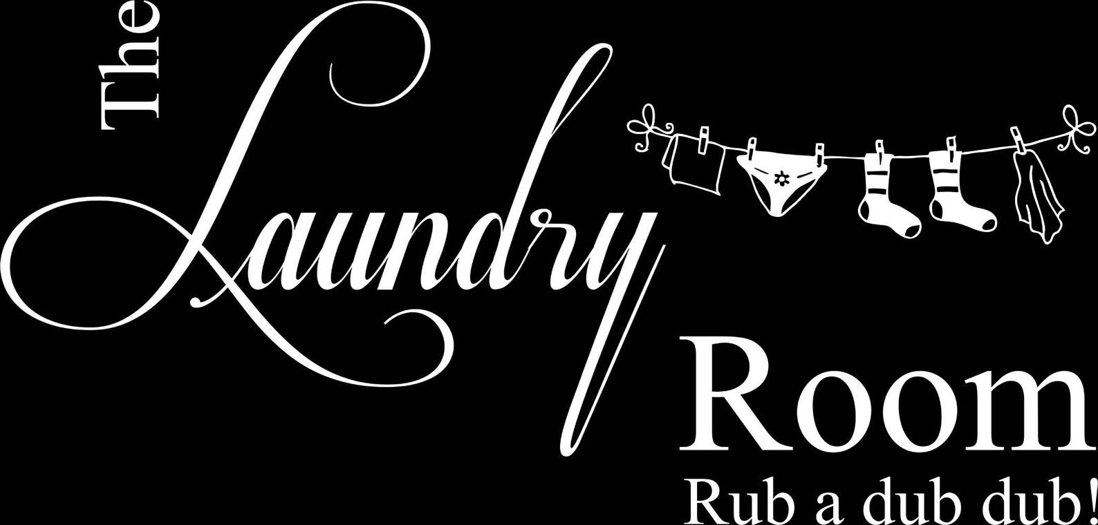 The Laundry Room Matt Vinyl Wall Art Sticker Decal Mural. Etsy UK