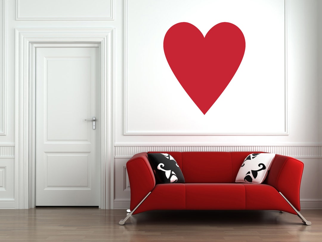 Large Heart Decorative Vinyl Wall Art Sticker Decal Mural. Home, Wall ...