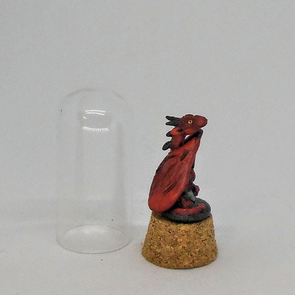 Red  polymer clay dragon