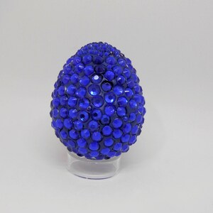 Dark blue jeweled egg