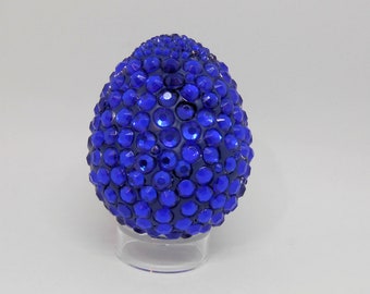 Dark blue jeweled egg