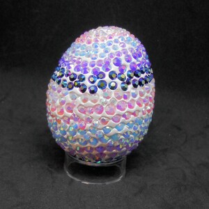 Multi-colored white jeweled egg