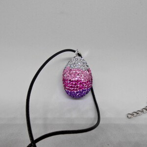 Multi-colored  jeweled egg necklace