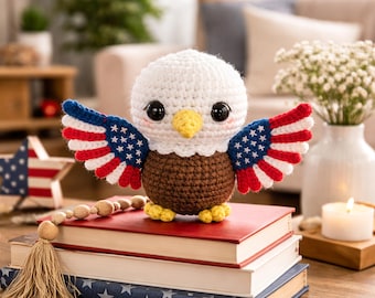限定版 かぎ針編みの鷲 アメリカ独立記念日250周年記念 ハンドメイド装飾 2026年