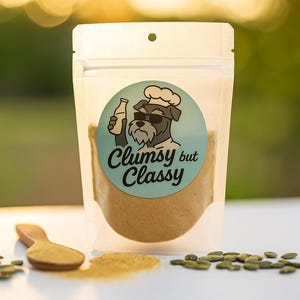 Clumsy Chef Supplement for Dogs Pumpkin Seed Powder for Dogs | Natural Dewormer & Coat Health | Omega 3 + 6 Supplement | Fresh Food Topper