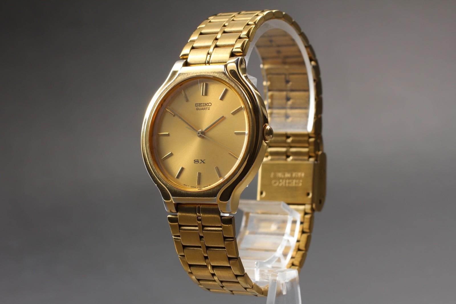 稼働 SEIKO SX セイコー ゴールド クォーツ ラウンド seiko sxのフリマ