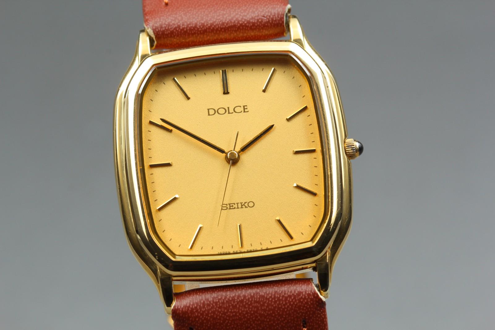 Seiko Dolce Gold Dial Quartz Womens Watch 5e31-5b30 Vintage 1991