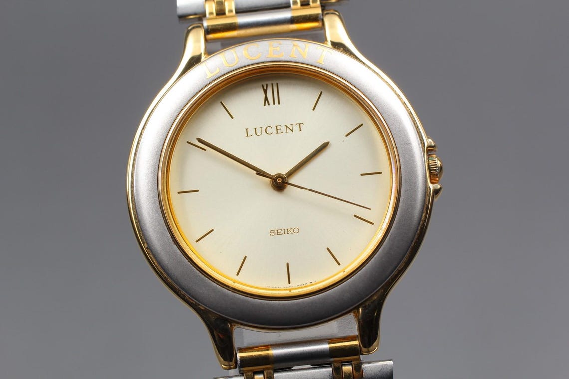 Seiko lucent 7n01-6160 gold men's watch vintage exc+5 new batt  from japan/ retro wristwatch classic style timepiece gift, photo 2 sur 5