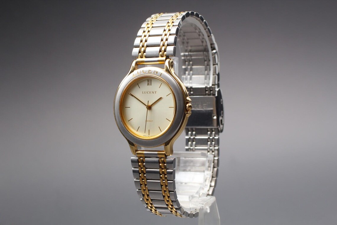 Seiko lucent 7n01-6160 gold men's watch vintage exc+5 new batt  from japan/ retro wristwatch classic style timepiece gift, photo 1 sur 5