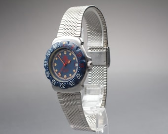 Vintage exc+4 tag heuer formula1 wa1210 blue men's unisex 35mm qz watch japan