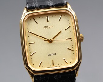 1980 Seiko Spirit Tank Watch Vintage: Ref 5E31-5B50 - Etsy