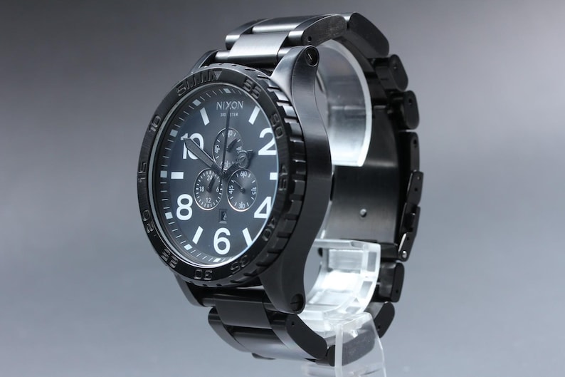 Nixon the 51-30 chrono "simplify" black chronograph mens watch vtg near mint image 1