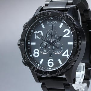 Nixon the 51-30 chrono "simplify" black chronograph mens watch vtg near mint image 3