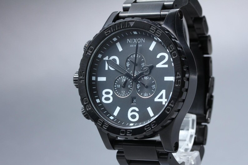 Nixon the 51-30 chrono "simplify" black chronograph mens watch vtg near mint image 3