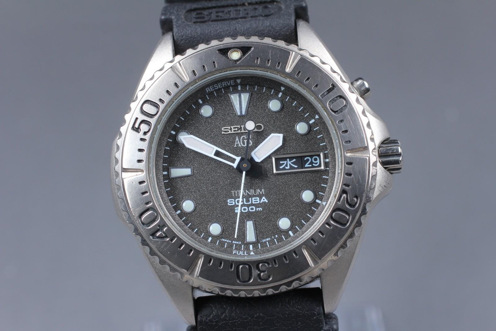 Seiko Kinetic Titanium Watch - Etsy