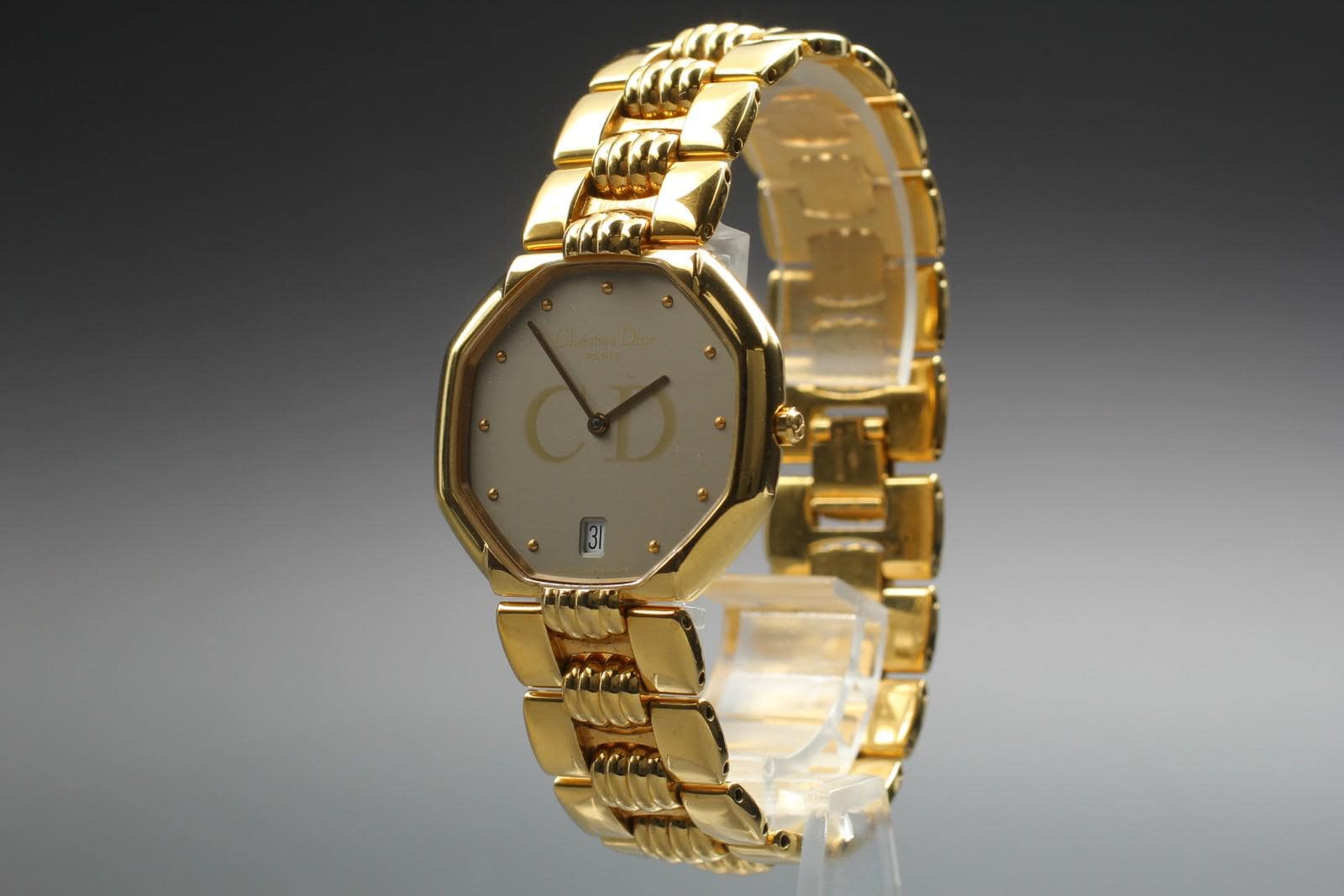 【稼働】 ディオール 腕時計 オクタゴン D45-154 QZ ゴールドベゼル 楽天市場】クリスチャンディオール 45.154 オクタゴン 11P