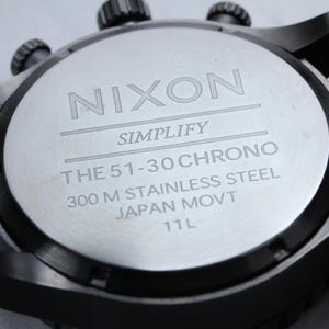 Nixon the 51-30 chrono "simplify" black chronograph mens watch vtg near mint image 8
