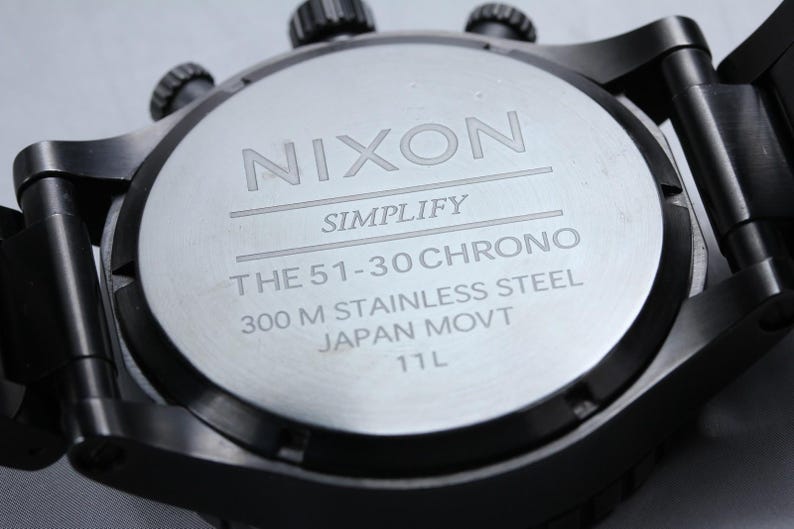 Nixon the 51-30 chrono "simplify" black chronograph mens watch vtg near mint image 8