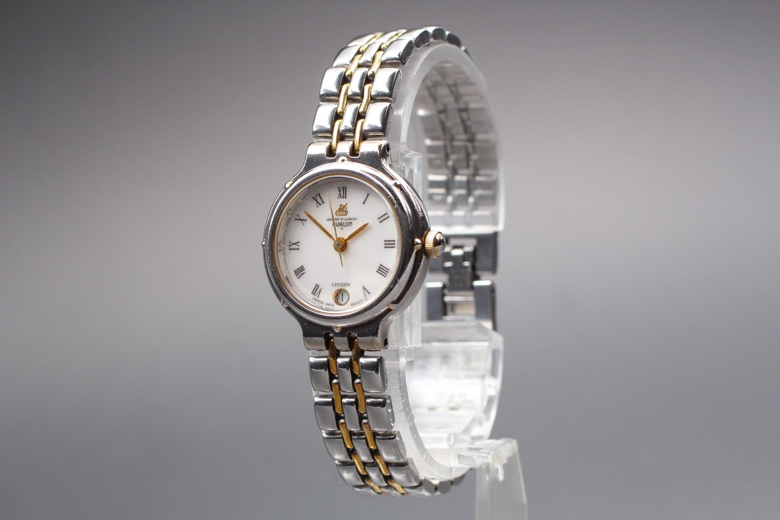 Avalon Silver and Cream Timepiece Citizen Avalon Watch Men 31mm White Dial Two Tone Date 4710  main image 3