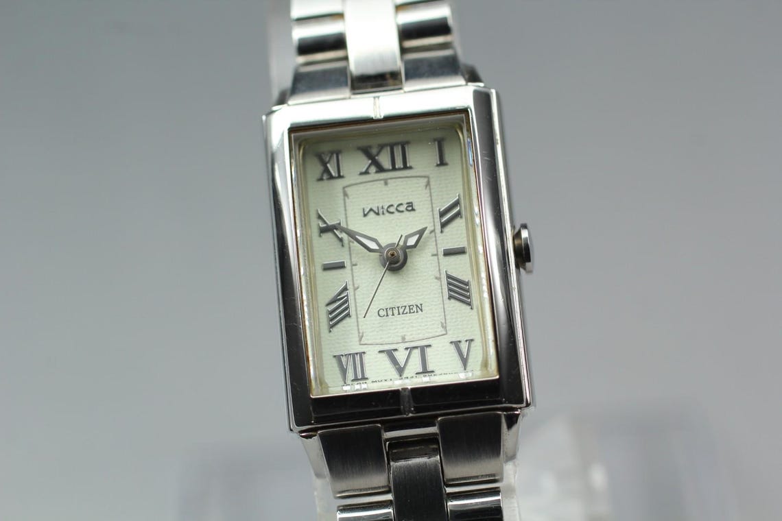 Citizen wicca 5431-s012384 ladies watch vintage new batt near mint from japan/ retro wristwatch classic style timepiece gift, photo 2 sur 5